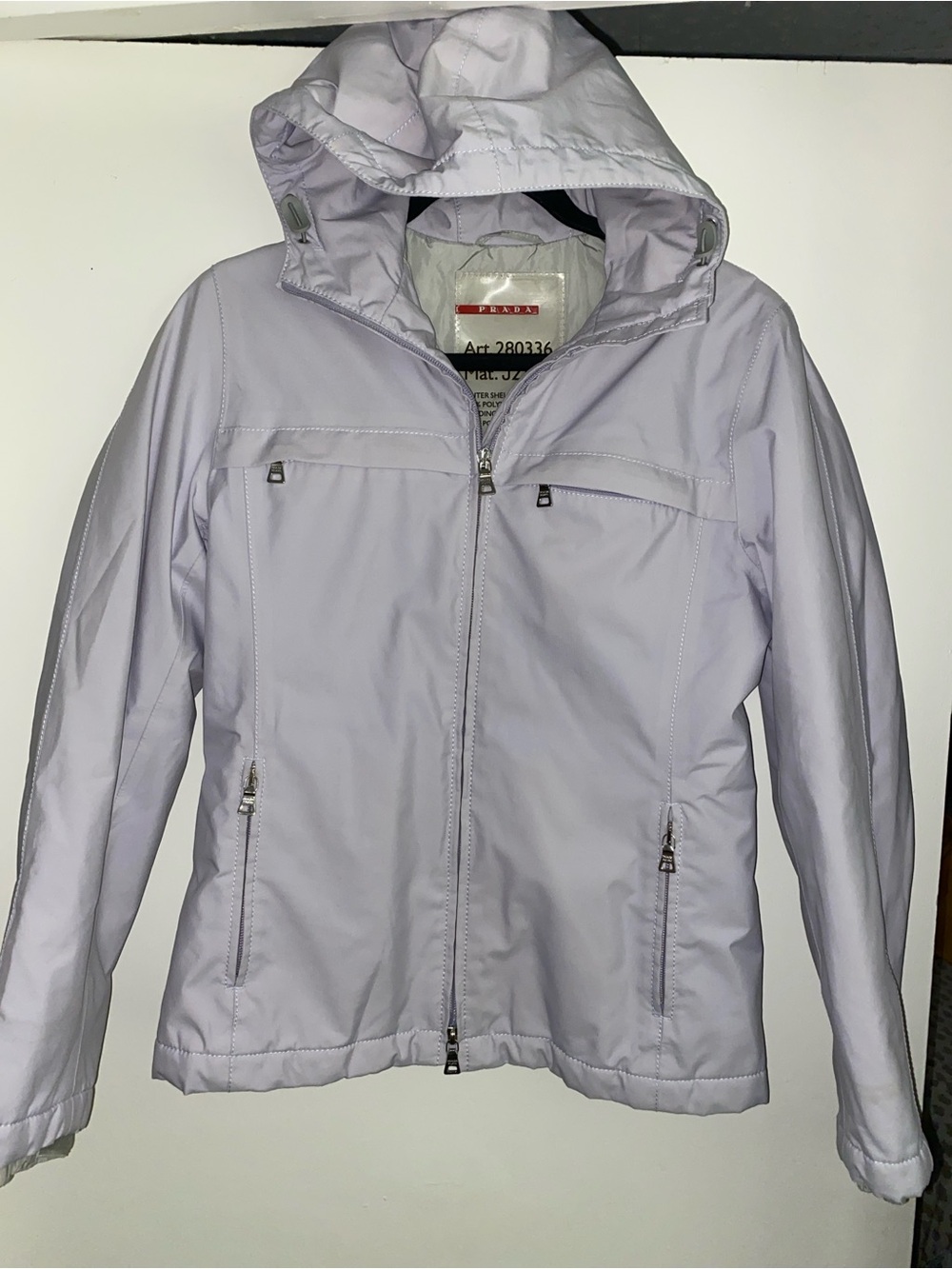Prada Light Purple Women's Hooded Zip-Up Jacket